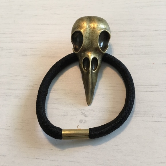 New! Animal Skeleton Head bronze hair tie - Picture 3 of 5